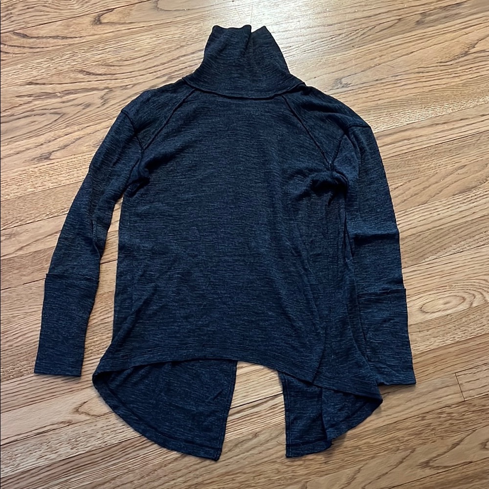 We The Free Dark Gray Turtleneck Top